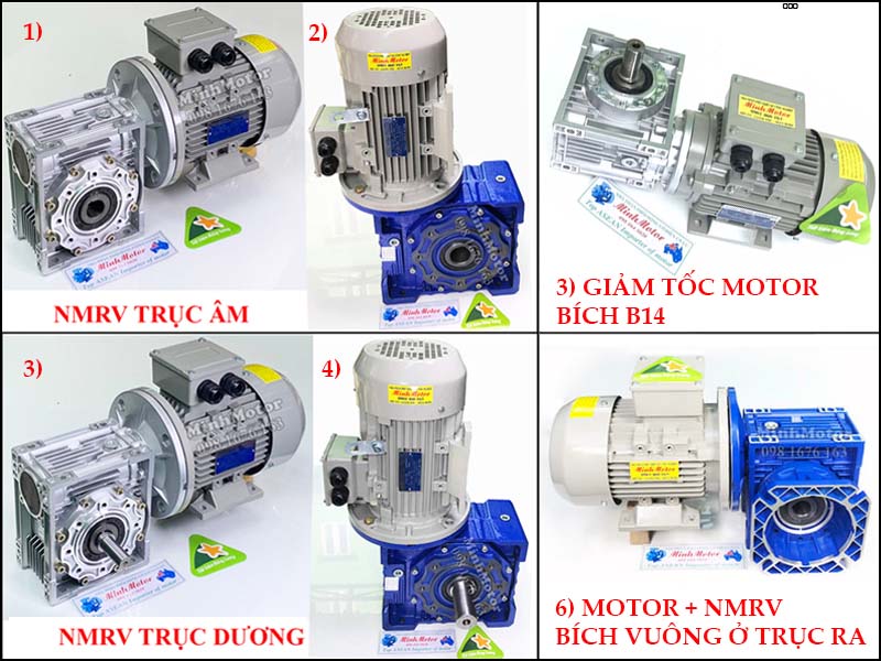 Motor hộp số NMRV trục vuông góc