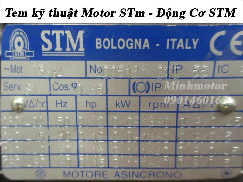 Thông số kỹ thuật motor STM