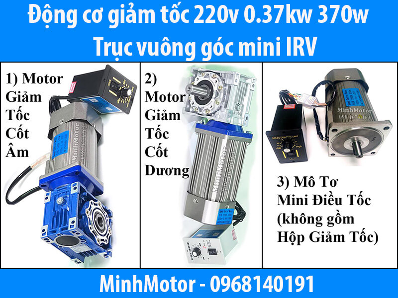Động cơ giảm tốc nhỏ công suất 60w, 120w, 140w, 180w, 250w và 370w