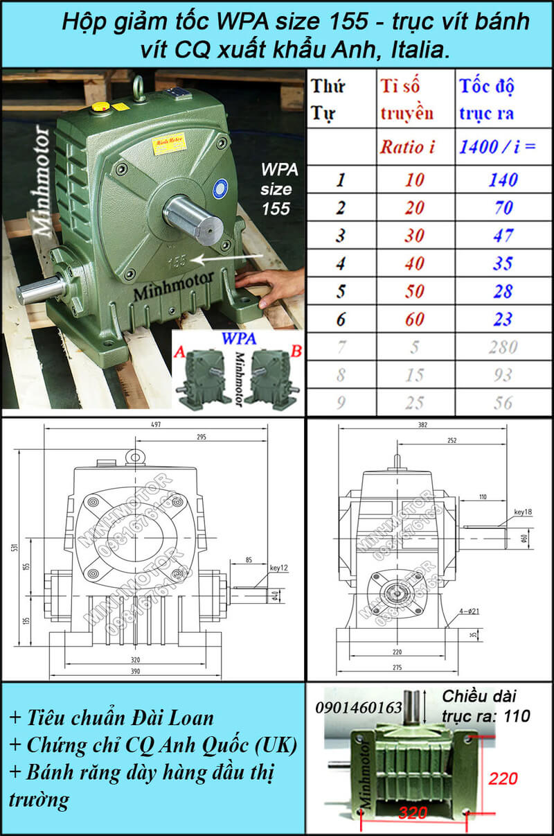 Hộp số WPA 155