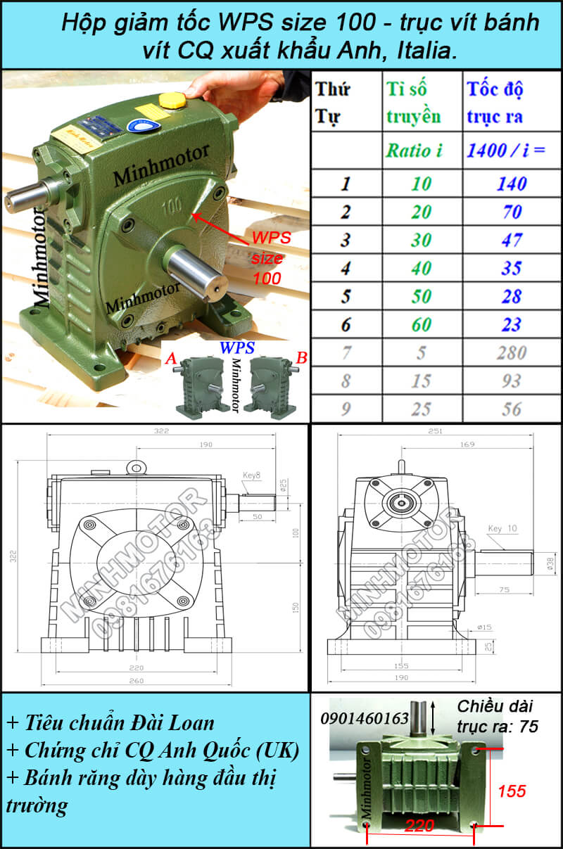 Hộp số WPS 100