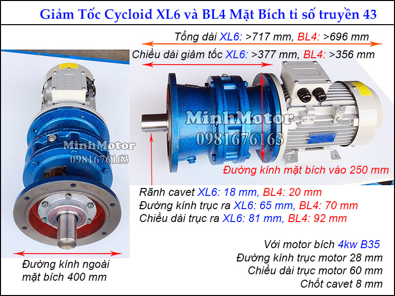 Bản vẽ động cơ giảm tốc cycloid 5HP 4kw ratio 43
