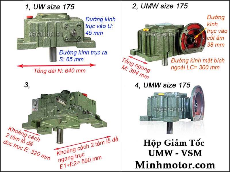 Hộp giảm tốc UMW VSM size 175