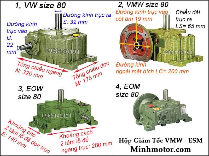 Hộp số VMW ESM size 80