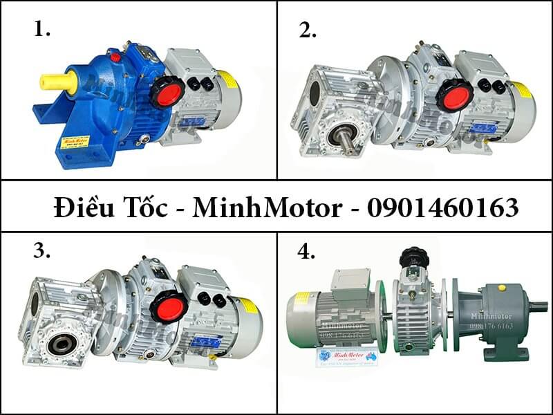 motor hộp giảm tốc 2 cấp 5hp 3.7kw điều tốc cơ
